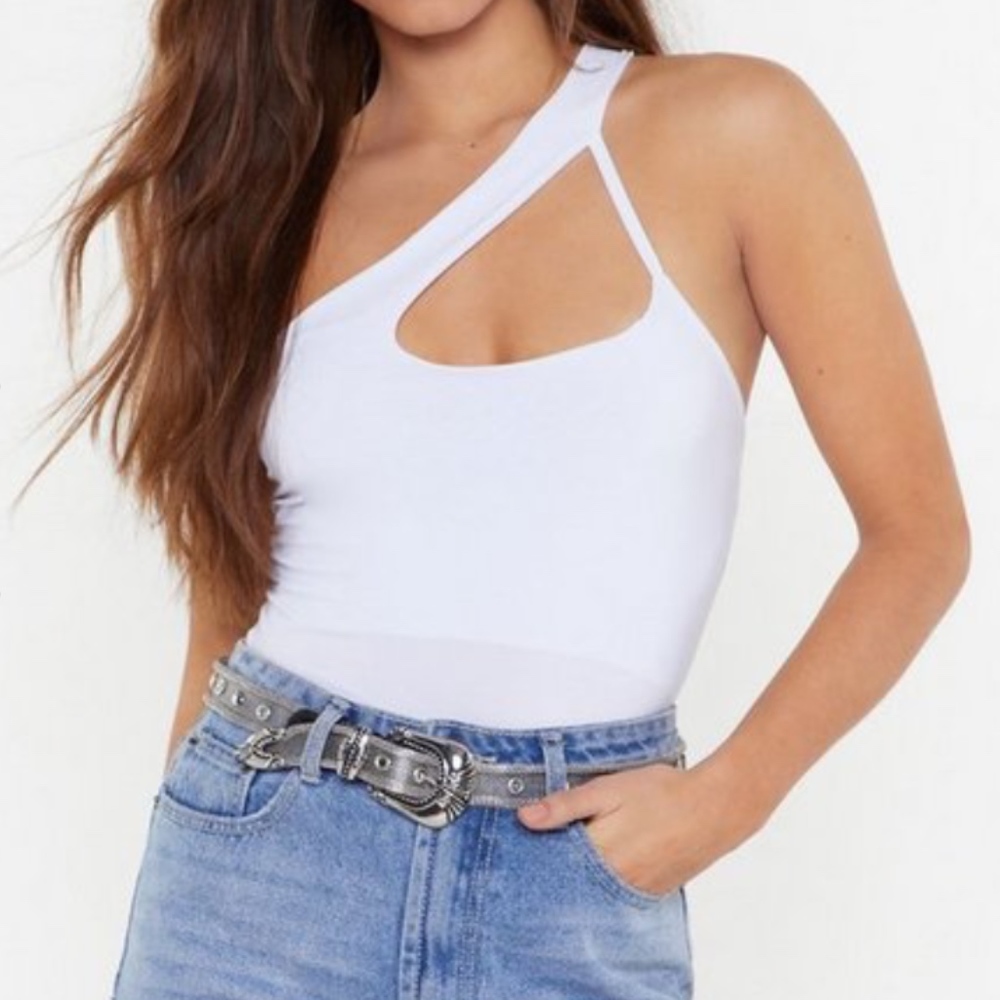 One Shoulder Cut-Out Bodysuit